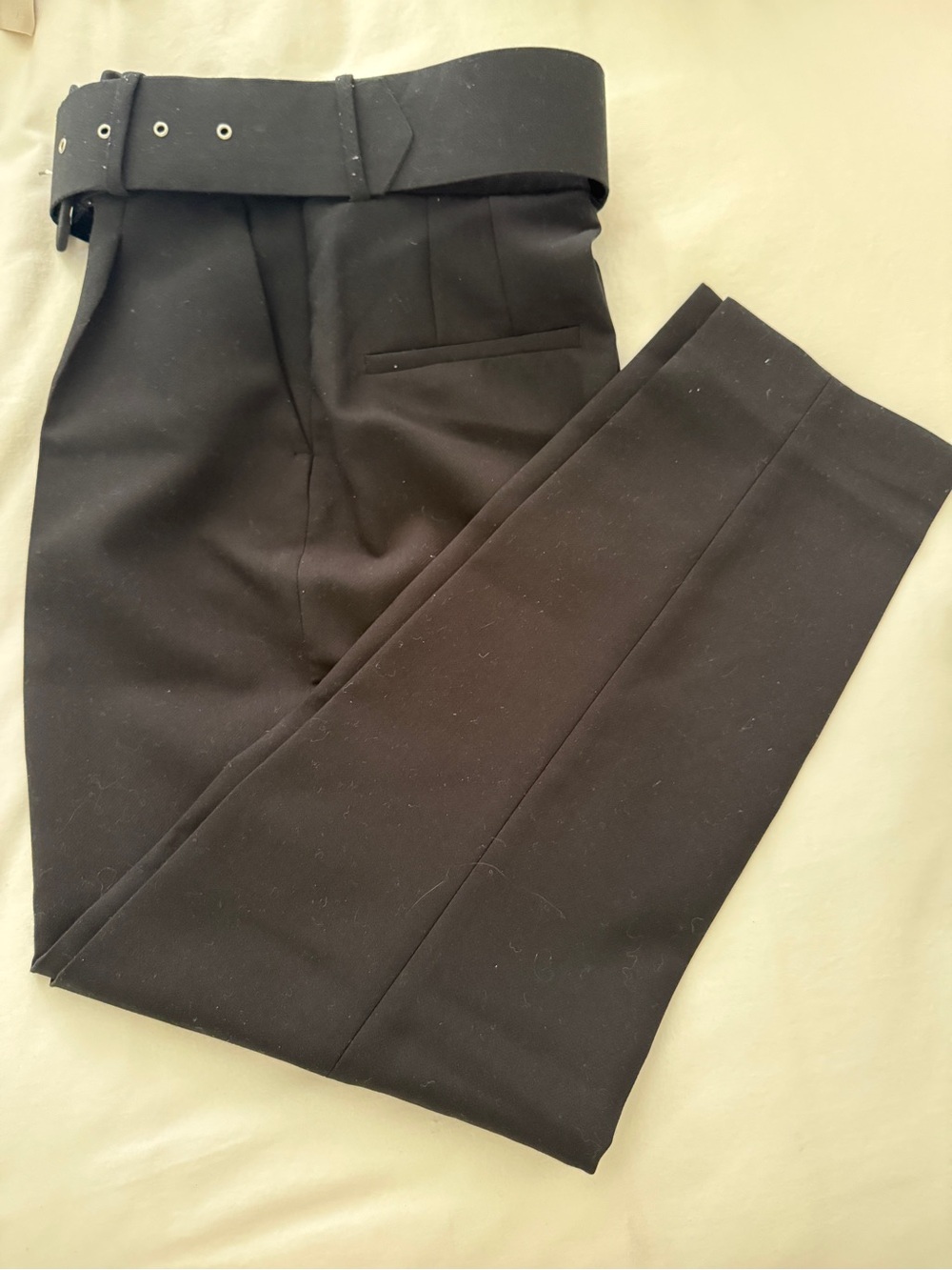Zara Black Tailored Waistband Trousers - Picture 3 of 4